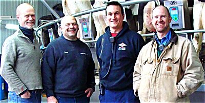 The Walnut Ridge Dairy partners are (left to right) Skip Hardie, Steve Palladino, Keith Chapin, and John Fleming