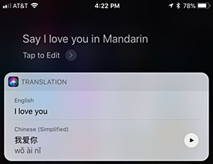 Siri Translation
