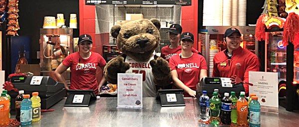 cornell Touchdown the Bear at Cornell Concessions in Bartels Hall
