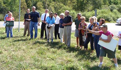 About 15 well-wishers and local politicians came out including Democratic Committee Chair Irene Stein, Sheriff Peter Meskill, and Caroline Town Supervisor Don Barber arcuri-sierra_group