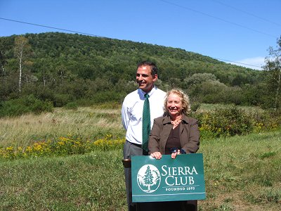 Congressman Michael Arcuri with Sierra Club's Iroquois Group Political Chair Dr. Rhea Jezer arcuri-sierra_jezer