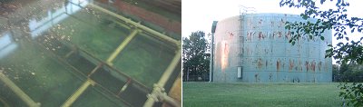 Water filters (left) require maintenance, and a tank on Burdick Hill Road that feeds the other tanks in the system will need to be replaced at an estimated cost of $2.7 million boltonpoint_filtersandtank