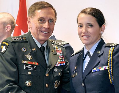 General David Petraeus with 2nd Lt. Jennifer Lynn Jayne General David Petraeus with 2nd Lt. Jennifer Lynn Jayne