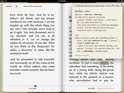 iBooks -- the reader is fabulous, but book shelf management and the online store are a mess ereader_ibooks_400