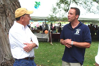 Richard Hanna (left) meets Logan Bell