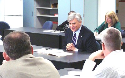 Mike Nozzolio at a Lansing School Board meeting last March nozzolio_lcsdboemtg_400