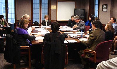 The Tompkins County IDA with Chair Martha Robertson presiding (rear at head of table) pif_idaattable