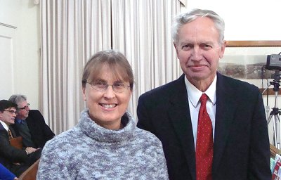 Ithaca Mayor Carolyn Peterson and Village of Lansing Mayor Don Hartill pif_petersonhartill