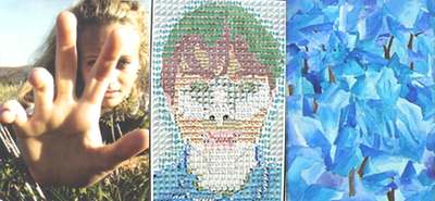 Pieces by (left to right) Johanna Barrett, Gregory Wasenko, and Hanna Shea on display at the Ithaca Tompkins Regional Airport now through the end of December airportart_art