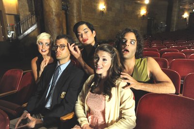 (left to right) Kellyn Uhl, Kevin Greene, Stephanie Koenig, Austin Ku, Zachary Clause (Photos Provided By Thomas Hoebbel Photography) hangar_rockyhorror400