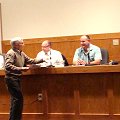 Dave Heck (left) gives copies of NYS Real property Tax Law to Town Attorney Guy Krogh and Supervisor Scott Pinney heck_seniortaxdeadline