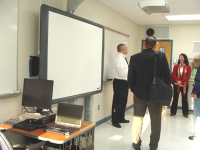 Teaching wall with Promethean Board installed hstour2 teachingwall