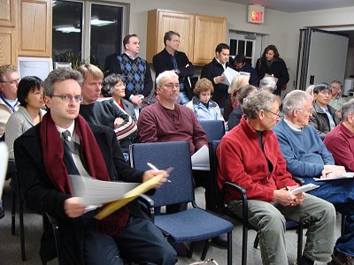 The Village of Lansing meeting room was filled Monday with residents concerned about the proposed project's impact on their neighborhood lansingreserve0307_400