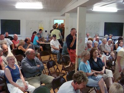The room filled with standing room only for the Supervisor nominee vote. ldcaucus_room