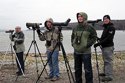 The 2011 Redheads honing their skills ahead of time. (L-R): Hope Batcheller, Andy Johnson, Scott Haber, and Jay McGowan. Photo by Jay McGowan. redheads