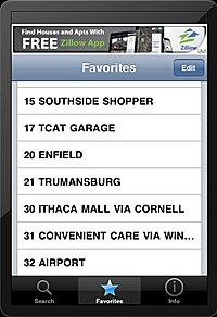 Save your favorite routes for quick access ride favs200