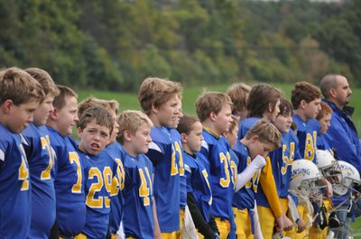 The Lansing Senior Small Fry team reveled in a 34-0 victory against the South Seneca Falcons marking the Bobcat's first shut out game of the 2011 season. sff_seniorlineup