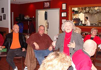 Supervisor-elect Kathy Miller thanks Lansing Town employees for their many contributions this year. townlunch_kathyspeech