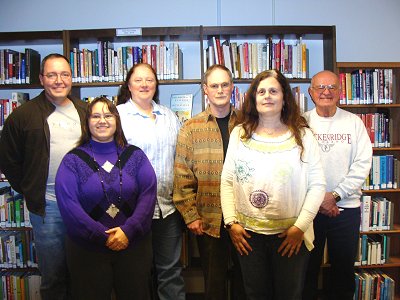 (Left to right) Randy Suwara, Vickey Beaver, Jake Ferris, Doug Baird, Kathryn Mapes, Ben Muggeo writersgroup400