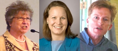 (Left to right) Barbara Lifton, Leslie Danks Burke, Dan Lamb hinchdist_cands