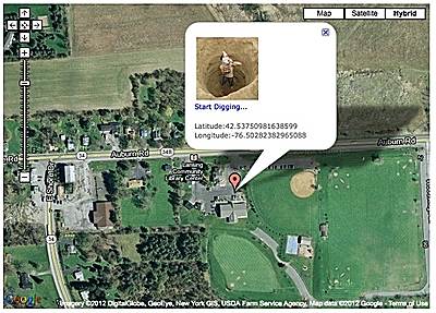 LivePhysics.com uses a unique implementation of Google Maps to show where you will end up if you dig all the way throught the Earth hole_start