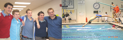 Swim team seniors (left); Kyle Vandepoel (right) swim_20120123