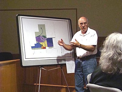 Andy Sciarabba explains where projects are to be located in the Town Center tctbwm_sciarabba