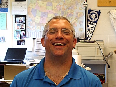Hartz in 2009 when he had just begun as Lansing High School Principal erichrtz_in2009