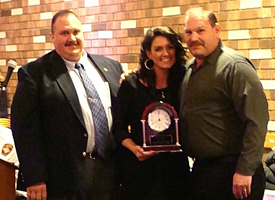 Jeff Walters (right) presented with the commissioners Award by Robert Wagner and Tonya Reynolds fdb_walters