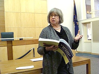 State Assemblywoman Barbara Lifton laid out the Governor's proposed budget, including cuts to state juvenile detention facilites Tuesday at the Ithaca Town Hall. Lifton says the Lansing girl's facility is likely to close by the end of this year. lifton_execbudget