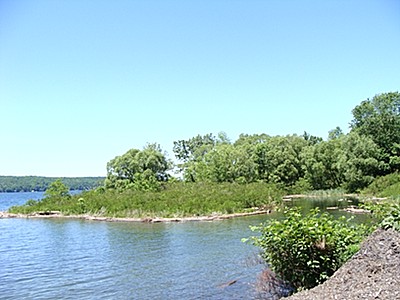 A lagoon separates Poison Ivy Point from the mainland pip_lagoon