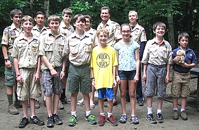 The cycling team in uniform ready for the journey home scoutsvermont_groupshot