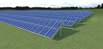 Artist John Carberry's rendering of the Cornell/Distributed Sun solar array solar_cornell400