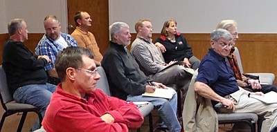 Town and Village planning board and staff members attended a joint Town and Village of Lansing meeting Monday twoboards2013_staffs400