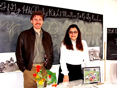 Archeologist Brant Venables and Tompkins County History Center Eight Square School House and Youth Education Director Carle West 8sq-carlebrant400