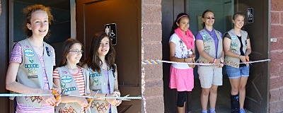 The troop divided into two groups of three. One renovated the Men's Room and the other the Ladie's Room in completion of their Silver Scouting Award projects. bgbrrc_ribbons