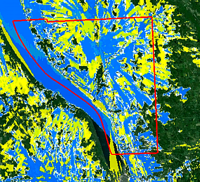 All homes in the blue area are likely to be able to receive unobstructed service. Homes in the yellow area can also receive service with an adjustment make to the equipment to pull the signal at a higher level. The red line is the Lansing border. clarity_servicemap