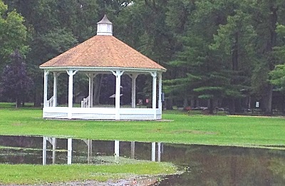 Thursday's Concert in the Park was cancelled because of heavy rain and flooding in Myers Park flood_bandstand
