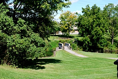 A bridge leads from the main campus to the 'pods' on the north side of the facility gs_bridge