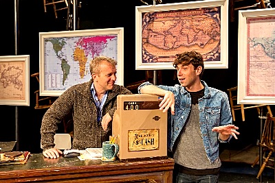 Nat DeWolf and Karl Gregory in Kitchen Theatre Company's production of Lonely Planet by Steven Dietz. Photo by Dave Burbank kitchen LonelyPlanet1