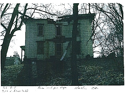 Before: in 2010 the house was deemed to be in poor enough shape that the Town notified the owner it had to be demolished. The owner paid for a demolition permit, but did nothing more. lvhouse_before