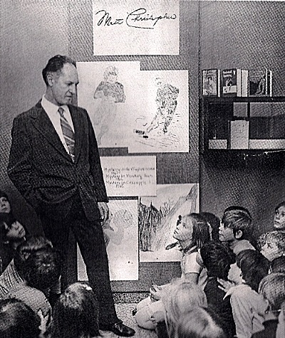 Then... Matt Christopher encouraging Lansing elementary school kids to read mc_mattchristopher