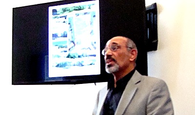 Ahmed H. Ahmed presents plans for a mosque to the Village of Lansing Planning Board mosque_ahmed400
