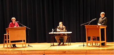 Robertson and Reed debate in Olean last month oleandebate