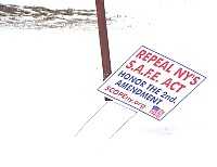 This sign outside the Candor Pirates Club set the tone for Reed's remarks reeddpc_safeactsign