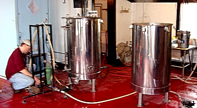 While beer is consumed at the tasting bar the next batch is being prepared in the tanks rhbt_tanks