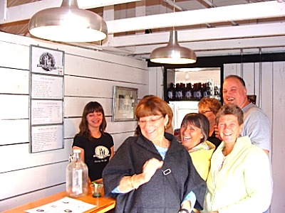 A festive crowd came during the first hour to sample the beers made at Rogue's Harbor Brewing Company rhbt_tasters