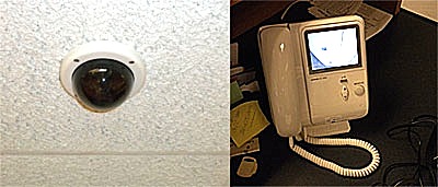 Strategically placed cameras are monitored in school offices. More cameras are being considered for next school year. security_cameras400