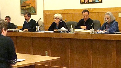 Town Board members (left to right) Doug Dake, Ed LaVigne, Ruth Hopkins, Robert Cree, Supervisor Kathy Miller tsjm town