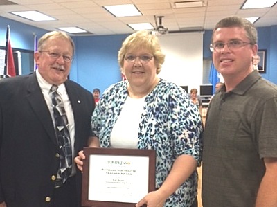 Left to right: Greg May, Vice President of the Tompkins Trust Company, Kim Slocum, award winner and David Phetteplace, Kim’s nominator for the award ttc_greg_maykimslocumdavidphetteplace